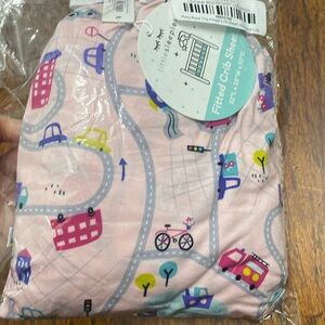 Little sleepies rosy road trip standard crib sheet NIB